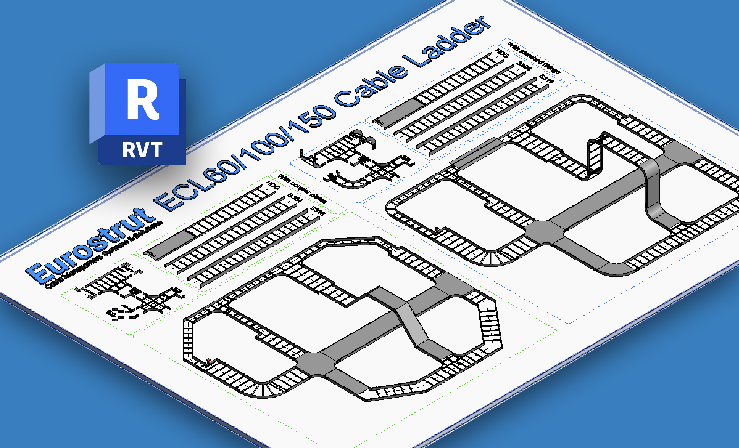 BIM Revit bibliotheek voor ECL Kabelladder Eurostrut